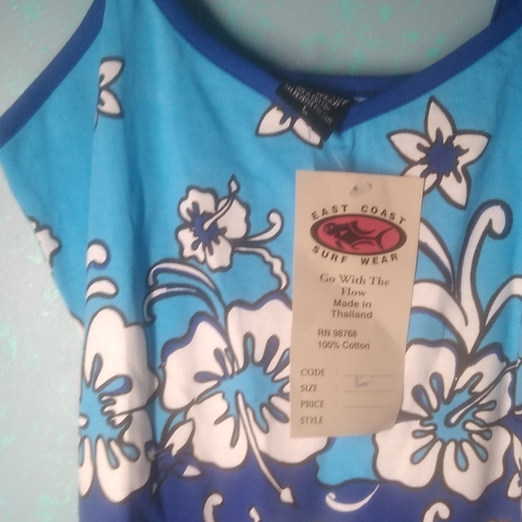 NWT! Body Con 90s Hawaiian Hibiscus Dress Cover up Mini East Coast Surf Wear - Picture 3 of 10